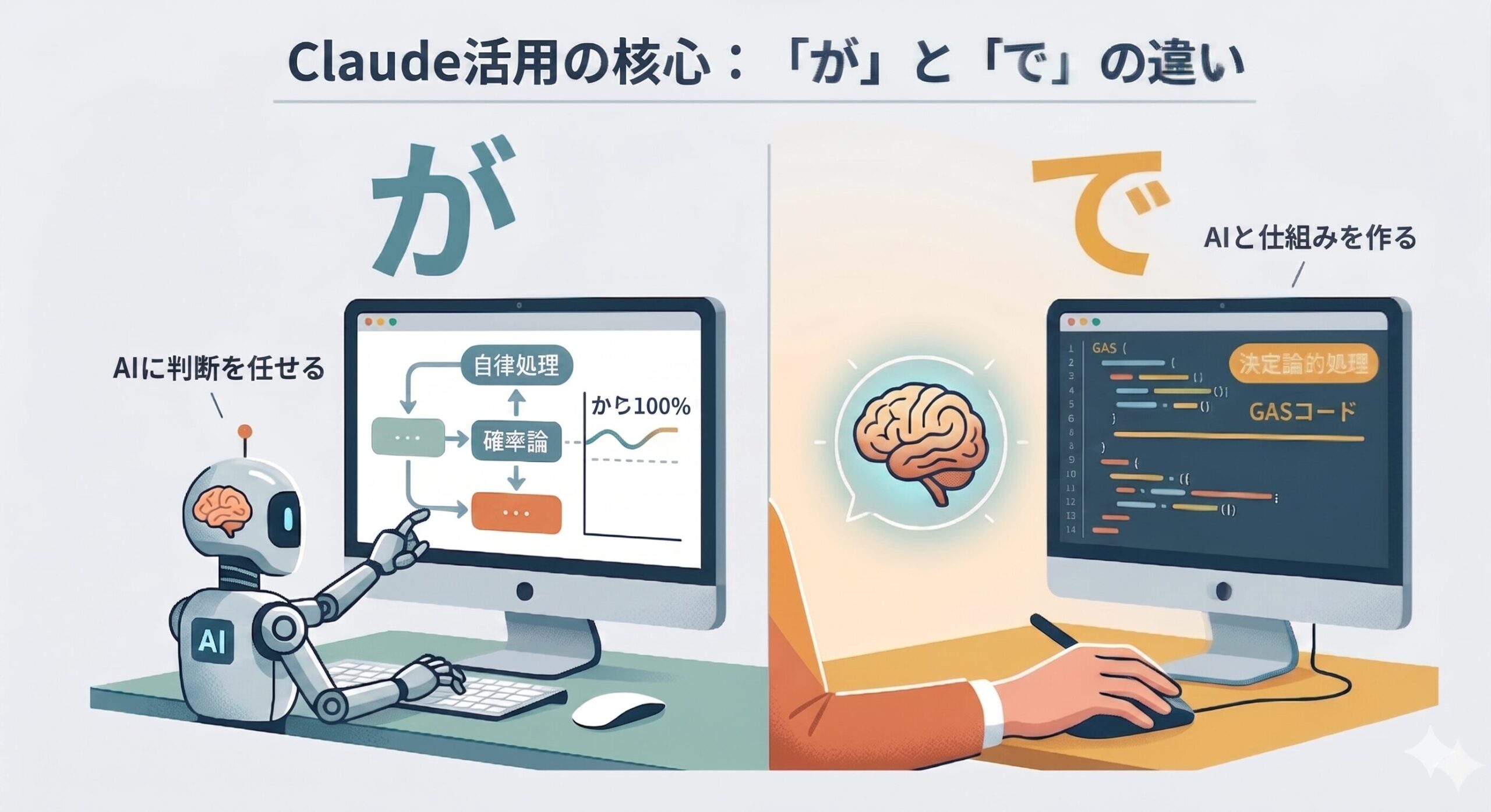 Claudeが自動化するか、Claudeで自動化するか