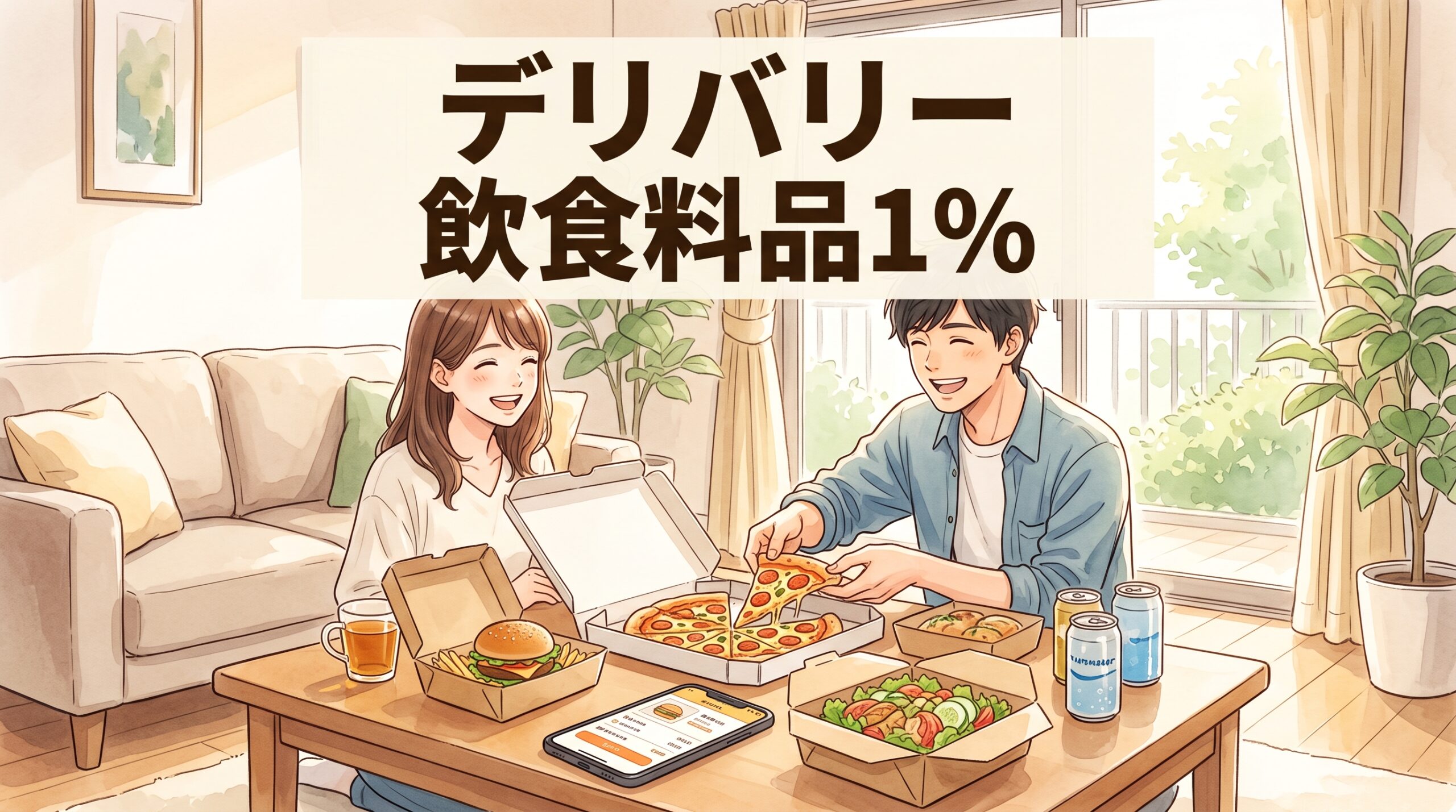 消費税1パーセントでデリバリーの飲食料品も対象に