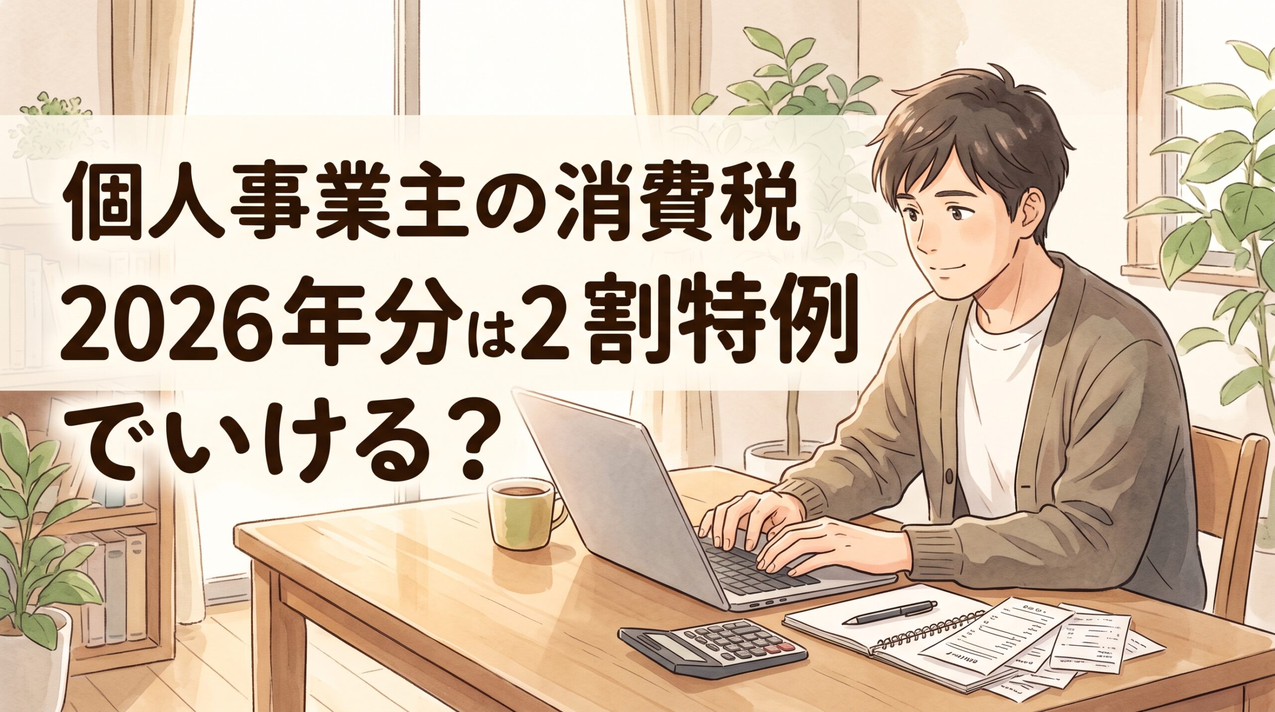 個人事業主の2割特例・3割特例、2026年分はどうなる？